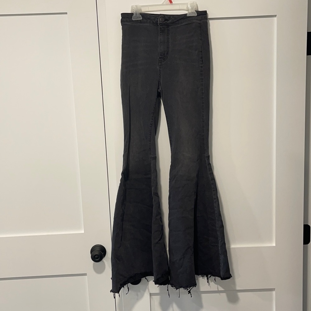 Free people black bell bottom jeans